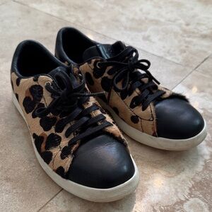 Cole Haan Grandpeo fur, leopard print size 6
